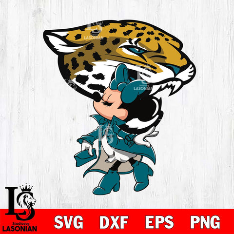 Jacksonville Jaguars Glamorous Minnie Svg Eps Dxf Png File, Digital Download, Instant Download