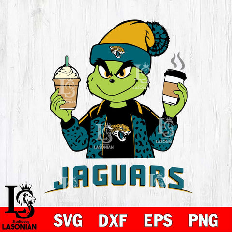 Jacksonville Jaguars Grinch 2 coffee Svg Eps Dxf Png File, Digital Download, Instant Download