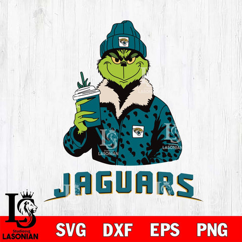 Jacksonville Jaguars Grinch Christmas Leopard Svg Eps Dxf Png File, Digital Download, Instant Download