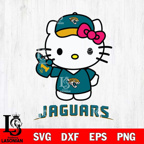 Jacksonville Jaguars Hello Kitty Best Fan Svg Eps Dxf Png File, Digital Download, Instant Download