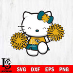 Jacksonville Jaguars Hello Kitty Cheerleader Svg Eps Dxf Png File, Digital Download, Instant Download