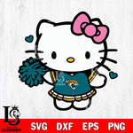 Jacksonville Jaguars Hello Kitty Cheerleader 6 Svg Eps Dxf Png File, Digital Download, Instant Download