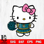 Jacksonville Jaguars Hello Kitty Cheerleader 8 Svg Eps Dxf Png File, Digital Download, Instant Download