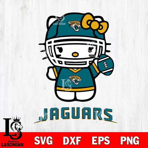 Jacksonville Jaguars Hello Kitty Nfl 1 Svg Eps Dxf Png File, Digital Download, Instant Download