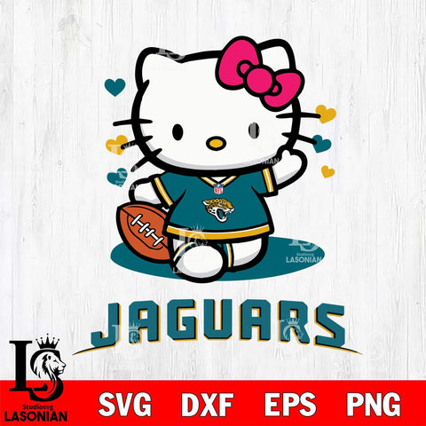 Jacksonville Jaguars Hello Kitty Nfl 3 Svg Eps Dxf Png File, Digital Download, Instant Download