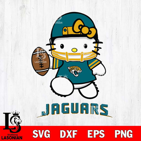 Jacksonville Jaguars Hello Kitty Nfl 4 Svg Eps Dxf Png File, Digital Download, Instant Download