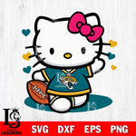 Jacksonville Jaguars Hello Kitty sport 10 Svg Eps Dxf Png File, Digital Download, Instant Download