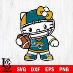 Jacksonville Jaguars Hello Kitty sport 2 Svg Eps Dxf Png File, Digital Download, Instant Download