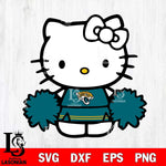 Jacksonville Jaguars Hello Kitty sport 3 Svg Eps Dxf Png File, Digital Download, Instant Download