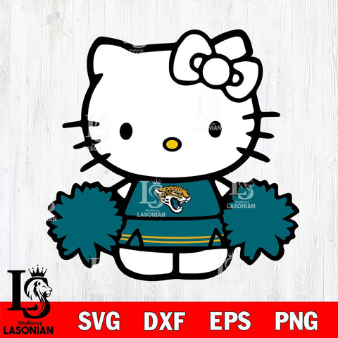 Jacksonville Jaguars Hello Kitty sport 3 Svg Eps Dxf Png File, Digital Download, Instant Download