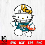 Jacksonville Jaguars Hello Kitty sport 8 Svg Eps Dxf Png File, Digital Download, Instant Download