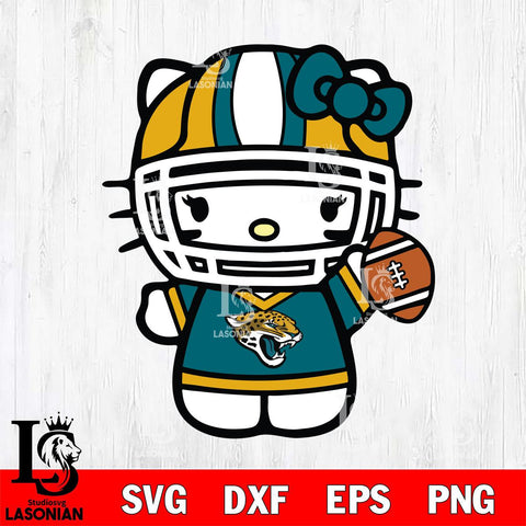 Jacksonville Jaguars Hello Kitty sport 9 Svg Eps Dxf Png File, Digital Download, Instant Download