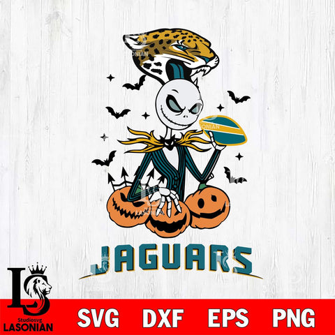 Jacksonville Jaguars Jack Skellington 2 halloween Svg Eps Dxf Png File, Digital Download, Instant Download