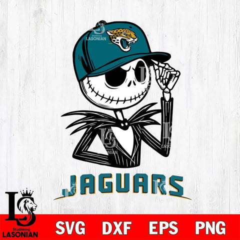 Jacksonville Jaguars Jack Skellington 3 Halloween Svg Eps Dxf Png File, Digital Download, Instant Download