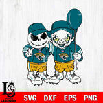 Jacksonville Jaguars Jack Skellington And Pennywise Football Svg Eps Dxf Png File, Digital Download, Instant Download