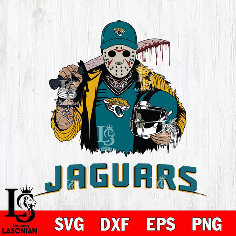 Jacksonville Jaguars Jason Voorhees 2 Svg Eps Dxf Png File, Digital Download