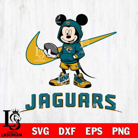 Jacksonville Jaguars Mikey Mouse Disney NIKE, Svg Eps Dxf Png File, Digital Download