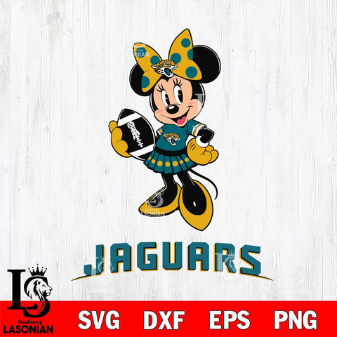 Jacksonville Jaguars Minnie Mouse, Svg Eps Dxf Png File, Digital Download