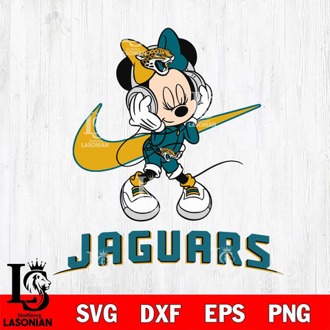 Jacksonville Jaguars Minnie Mouse Dancing NIKE, Svg Eps Dxf Png File, Digital Download