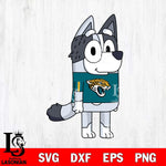 Jacksonville Jaguars Muffin Bluey NFL Svg Eps Dxf Png File, Digital Download, Instant Download