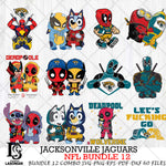 Jacksonville Jaguars NFL Bundle 12 Svg Eps Dxf Png File, Digital Download, Instant Download