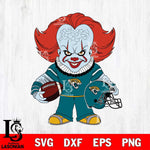 Jacksonville Jaguars Pennywise Horror Sport Svg Eps Dxf Png File, NFL svg, Digital Download, Instant Download