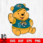 Jacksonville Jaguars Pooh Bear Svg Eps Dxf Png File, Digital Download, Instant Download