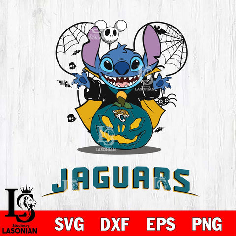 Jacksonville Jaguars Stitch Horror Halloween Svg Eps Dxf Png File, Digital Download, Instant Download