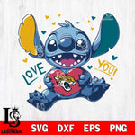 Jacksonville Jaguars Stitch Love Svg Eps Dxf Png File, Digital Download, Instant Download