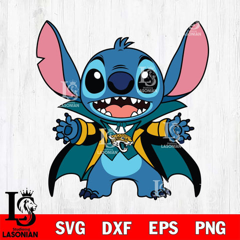 Jacksonville Jaguars Stitch Vampire Football halloween Svg Eps Dxf Png File, NFL svg, Digital Download, Instant Download