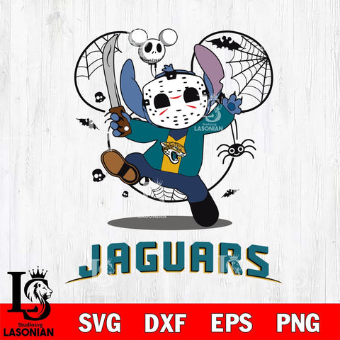 Jacksonville Jaguars Stitch jason voorhees Halloween Svg Eps Dxf Png File, Digital Download, Instant Download