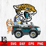 Jacksonville Jaguars bluey friends car Svg Eps Dxf Png File, Digital Download, Instant Download