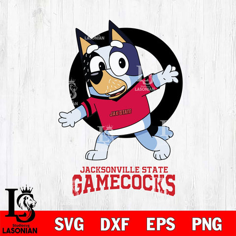 Jacksonville State Gamecocks Bandit Heeler Rugby Svg Eps Dxf Png File, Digital Download ,Instant Download, Cricut File