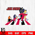 Jacksonville State Gamecocks Bluey 6 Svg Eps Dxf Png File, Digital Download, Instant Download