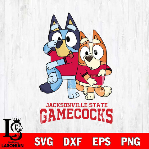 Jacksonville State Gamecocks Bluey Chilli Dance Mode Svg Eps Dxf Png File, Digital Download, Instant Download