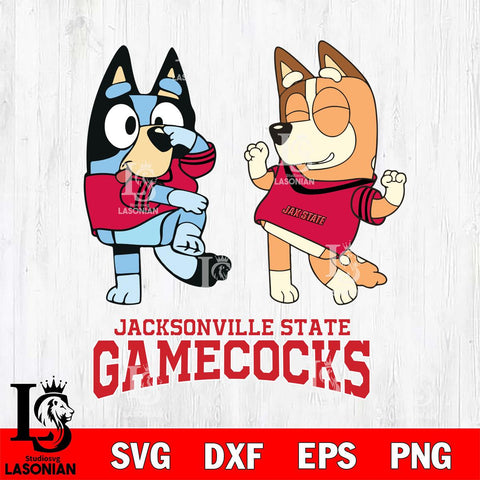 Jacksonville State Gamecocks Bluey Chilli Sport Svg Eps Dxf Png File, Digital Download, Instant Download