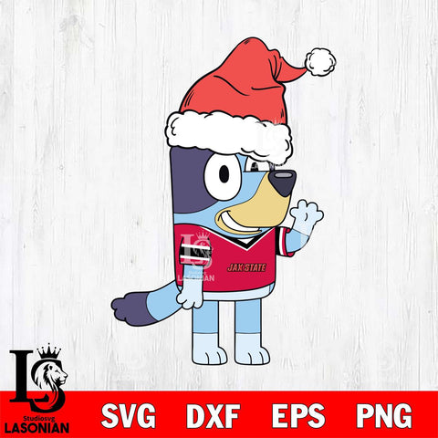 Jacksonville State Gamecocks Bluey Christmas Svg Eps Dxf Png File, Digital Download, Instant Download