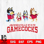 Jacksonville State Gamecocks Bluey Dance Mode Squats Svg Eps Dxf Png File, Digital Download, Instant Download