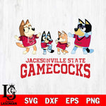 Jacksonville State Gamecocks Bluey Dance Squats Svg Eps Dxf Png File, Digital Download, Instant Download