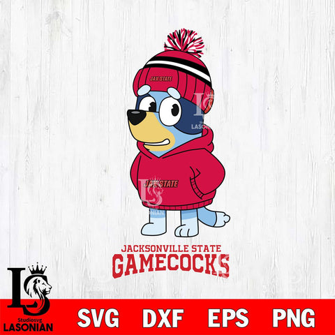 Jacksonville State Gamecocks Bluey Hoodie rugby Svg Eps Dxf Png File, Digital Download ,Instant Download, Cricut File