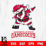 Jacksonville State Gamecocks Dabbing Santa Claus Ugly Christmas Svg dxf eps png pdf file,NCAA svg,Digital Download,Cricut file