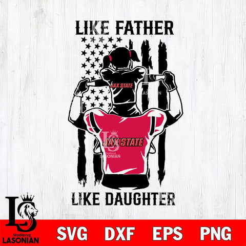 Jacksonville State Gamecocks Like Father Like Daughter Svg Eps Dxf Png File, Digital Download, Instant Download