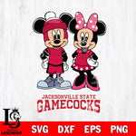 Jacksonville State Gamecocks Mickey Minnie Mouse Pink Svg Eps Dxf Png File, NCAA svg , File Cut , Digital Download , Instant Download, Cut Svg Files