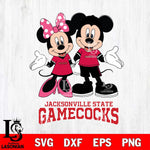 Jacksonville State Gamecocks Mickey Minnie Mouse Sport Svg Eps Dxf Png File, NCAA svg , File Cut , Digital Download , Instant Download, Cut Svg Files