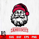 Jacksonville State Gamecocks Santa Claus Christmas Svg dxf eps png pdf file,NCAA svg,Digital Download,Cricut file