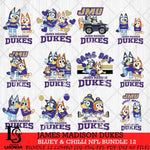 James Madison Dukes Bluey & Bingo Bundle 12 SVG Svg Eps Dxf Png File, Bundle NCAA svg, Digital Download, Instant Download