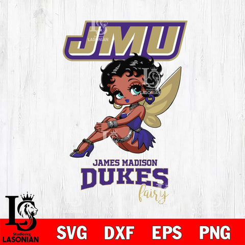 James Madison Dukes Beauty Black Fairy Betty Boop, Svg Eps Dxf Png File, Digital Download