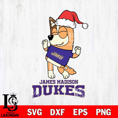 James Madison Dukes Bluey Chilli Happy Christmas Svg Eps Dxf Png File, Digital Download