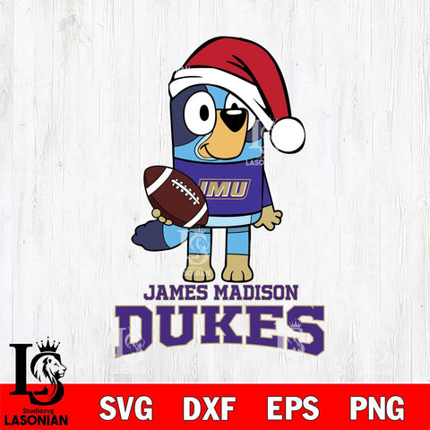 James Madison Dukes Bluey Christmas Svg Eps Dxf Png File, Digital Download