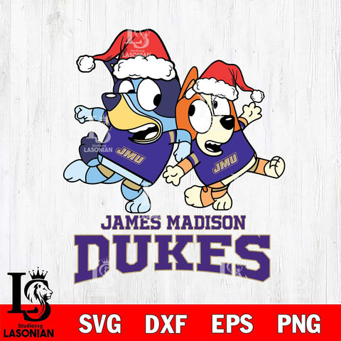 James Madison Dukes Bluey Christmas Holiday Svg Eps Dxf Png File, Digital Download